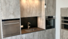 Einbauküche, Beton Optik, individuell, Küchenaufmaß